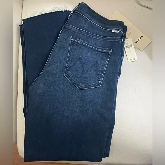 Mother Jeans NWT Mid Rise Dazzler Ankle Fray Fancy Meeting You Here Size 31 - Picture 10 of 10